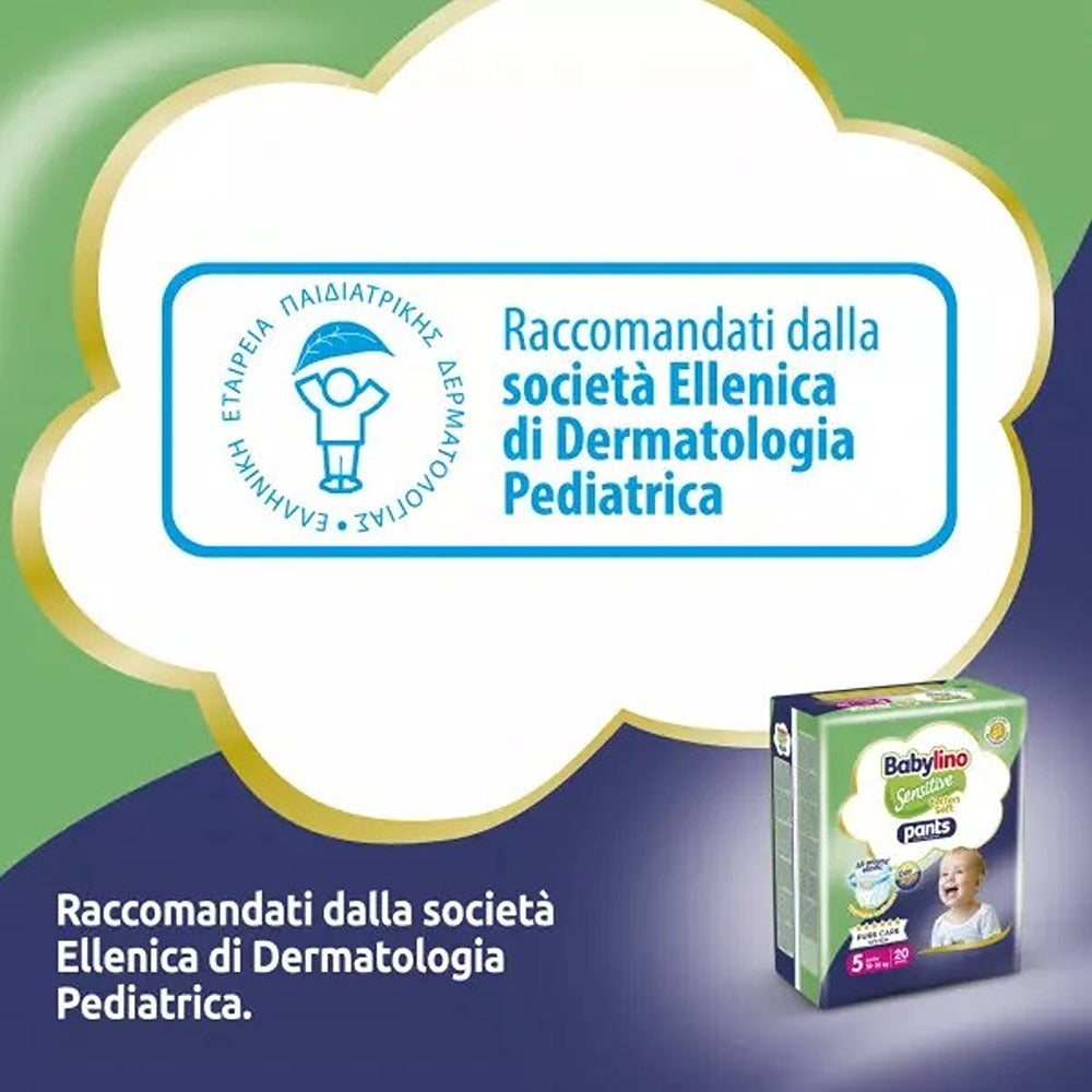 Babylino Sensitive Cotton Soft Pannolini Mutandina 5 junior  10-16 kg 34 Pezzi