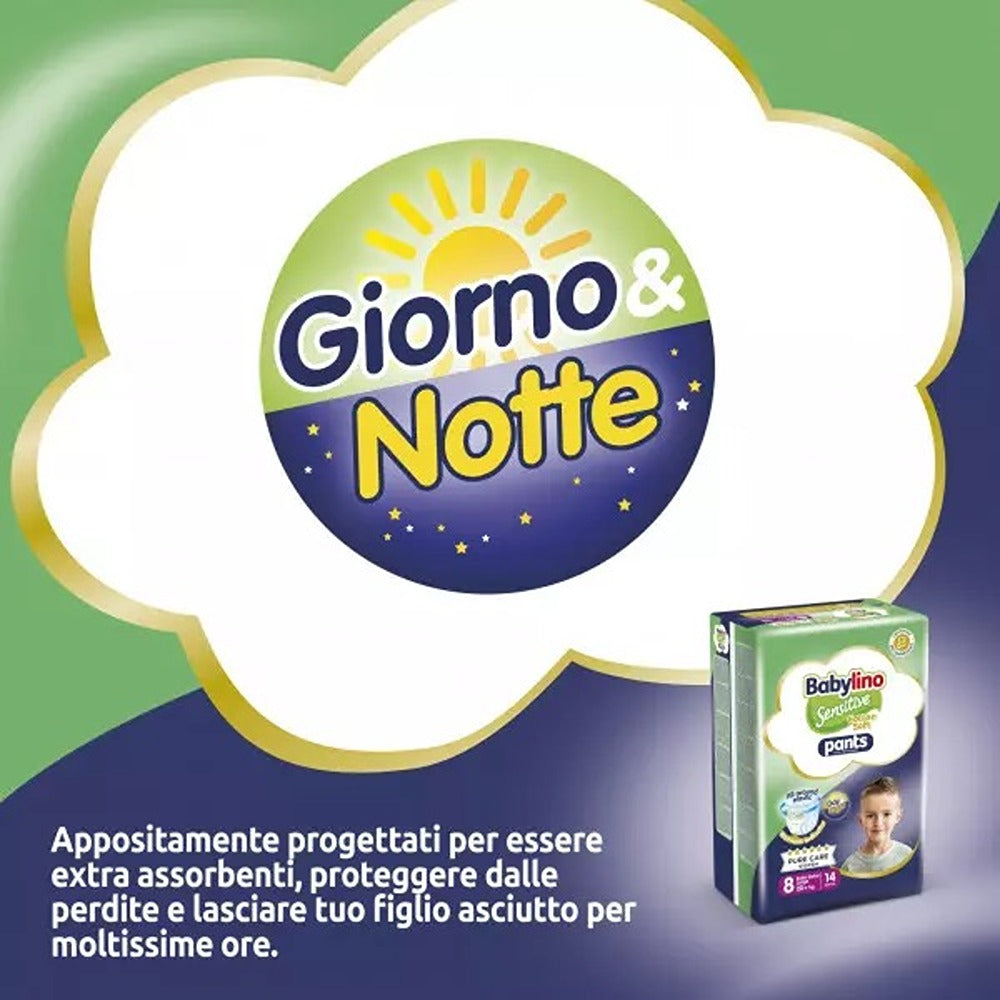 Babylino Sensitive Cotton Soft Pannolini Mutandina 8 XXL 20+ kg 26 Pezzi
