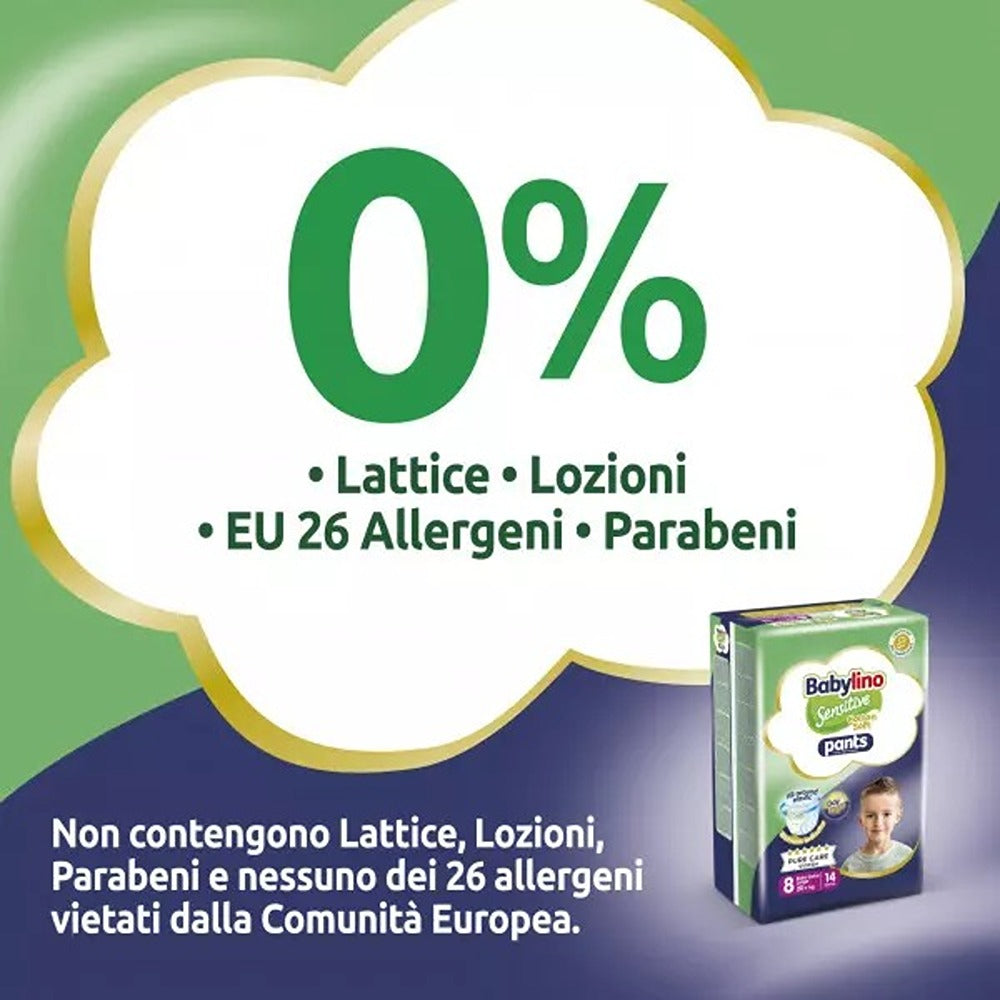 Babylino Sensitive Cotton Soft Pannolini Mutandina 8 XXL 20+ kg 26 Pezzi