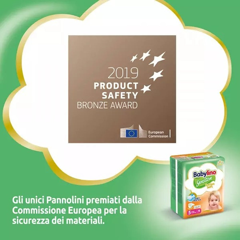 Babylino Sensitive Cotton Soft Pannolini 5 Junior 11-16 kg 44 Pezzi