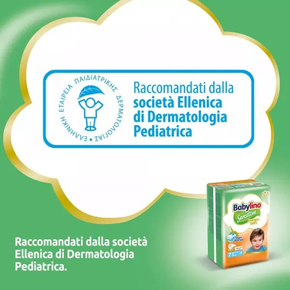 Babylino Sensitive Cotton Soft Pannolini 7 XL Plus 15+ kg 36 Pezzi