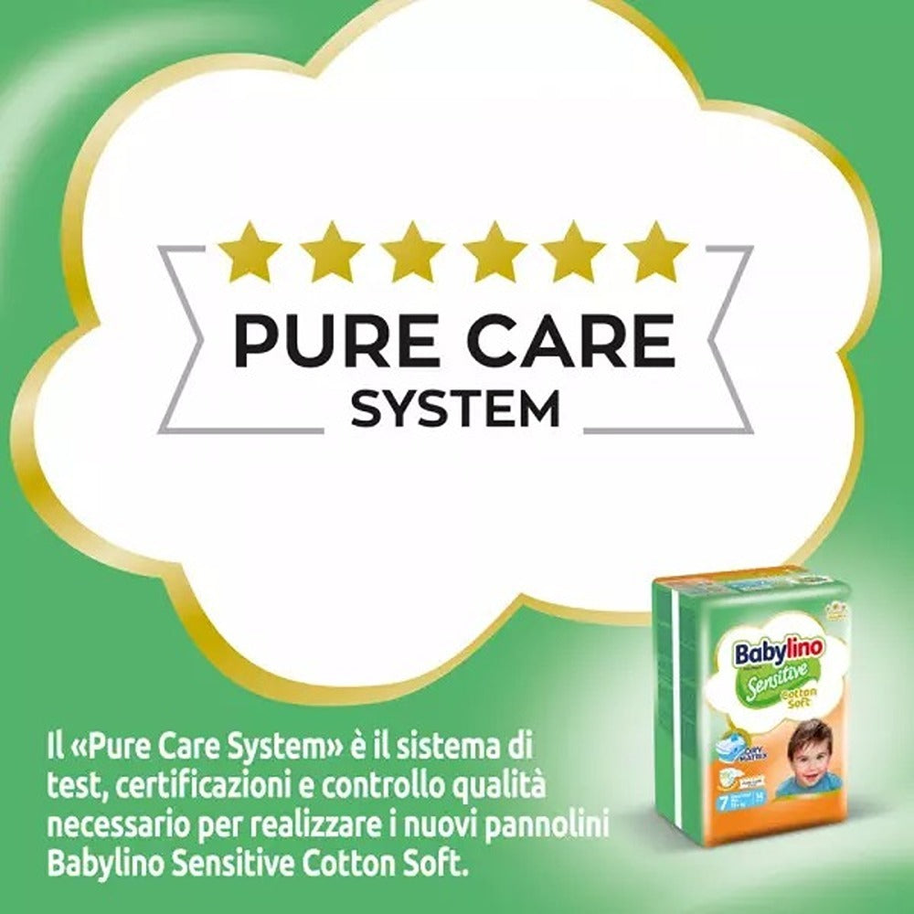 Babylino Sensitive Cotton Soft Pannolini 7 XL Plus 15+ kg 36 Pezzi