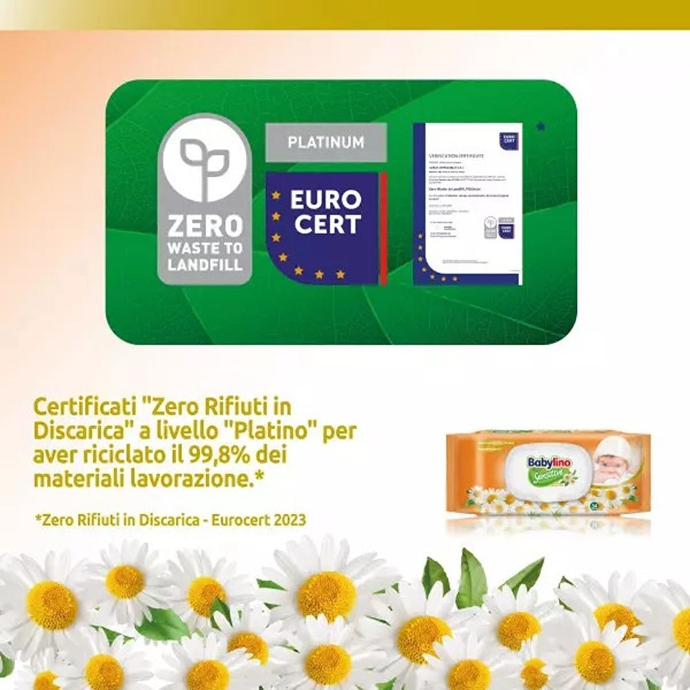 Babylino Sensitive Salviettine  Alla Camomilla 98% Naturale 54 Pezzi