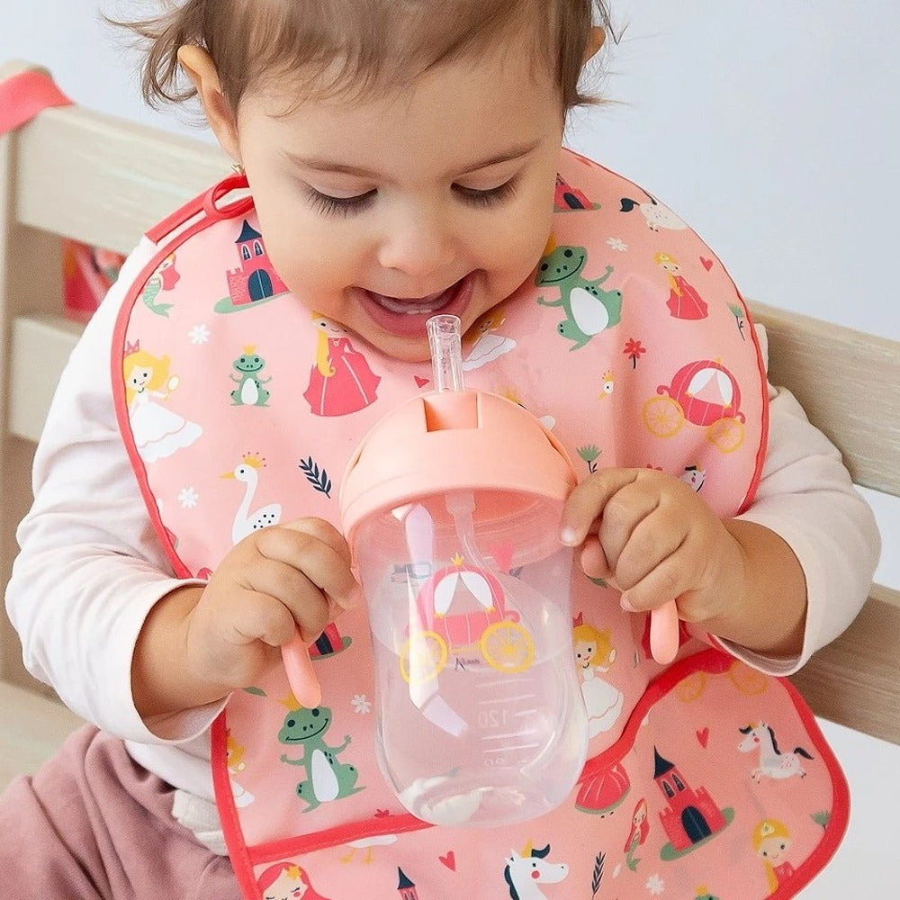 Kiokids Tazza Di Apprendimento Con Manici Rosa 300 ml