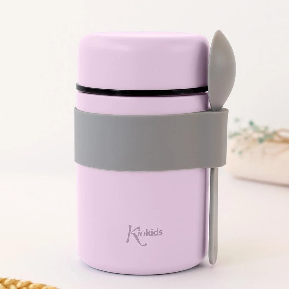 Kiokids Termos in Acciaio Per Pappe Con Cucchiaio Lavanda 500 ml
