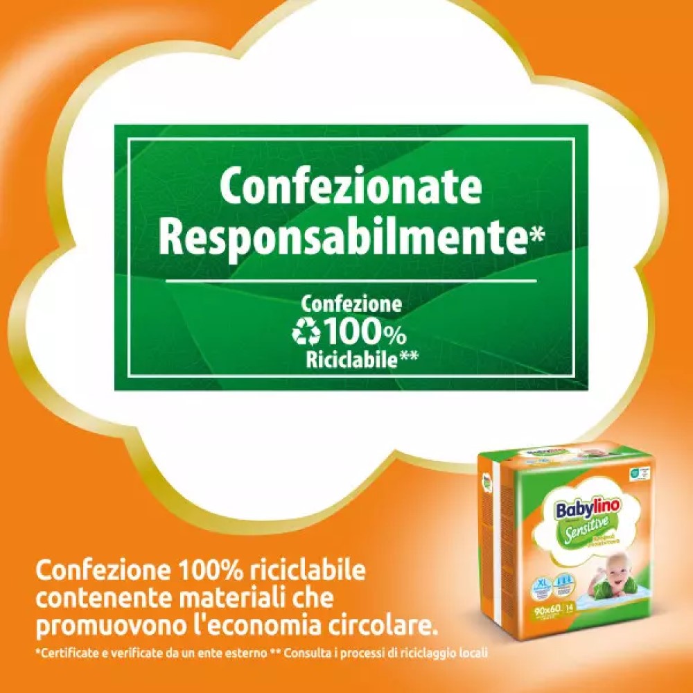Babylino Sensitive Traversine Assorbenti 60x90 cm 14 Pezzi
